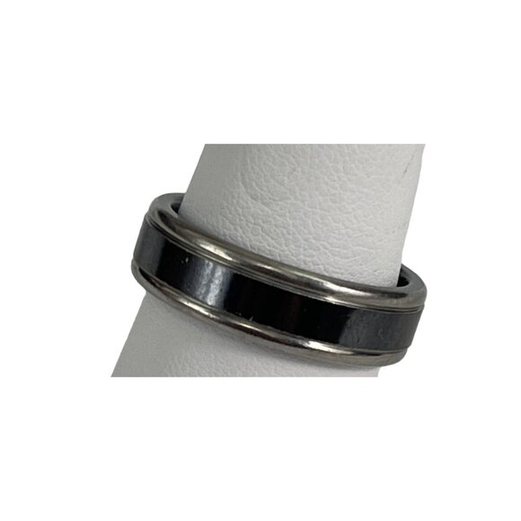 Scott Kay Titanium Men’s Ring Black Inlay Comfort Fit Wedding Band Size [Add Siz - Picture 3 of 9
